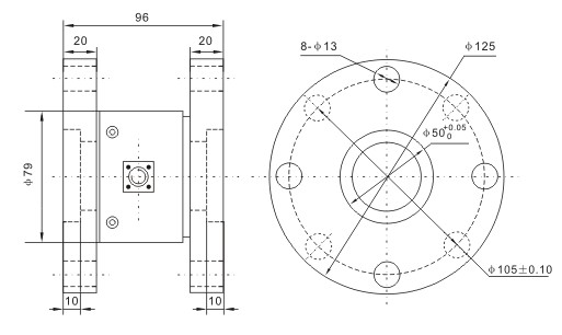 LZ-N2双法兰静态扭矩传感器